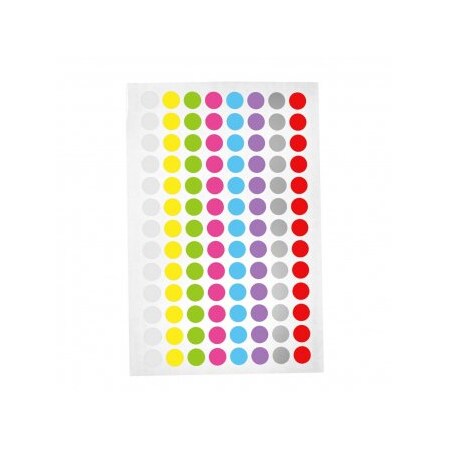 Ga International Lab-Tag Cryogenic Labels, Assorted 9mm Dots, 520 Labels, 520PK 247181